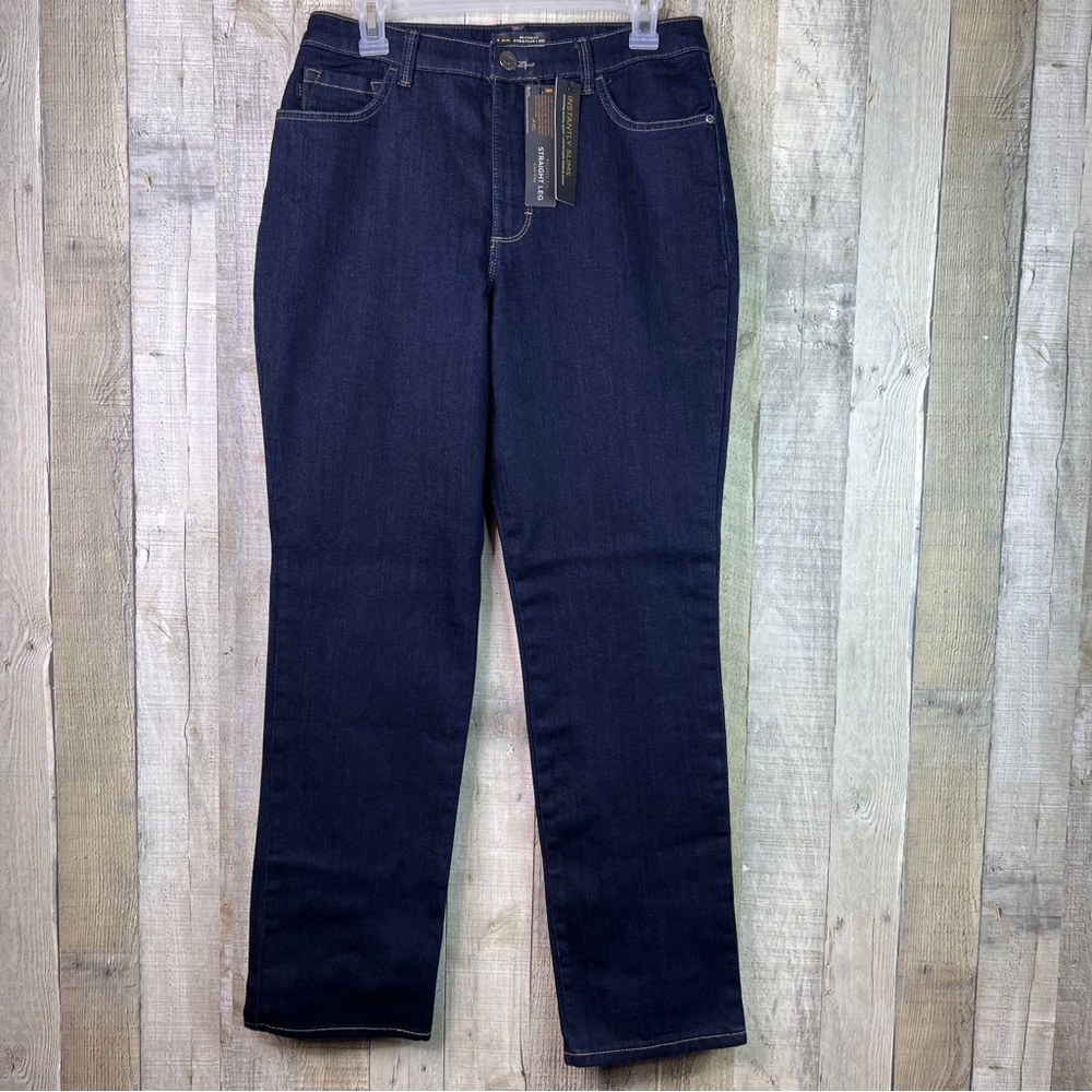 Lee Size 10 Medium Relaxed Fit Straight Leg High Rise Instantly Slims Bl…